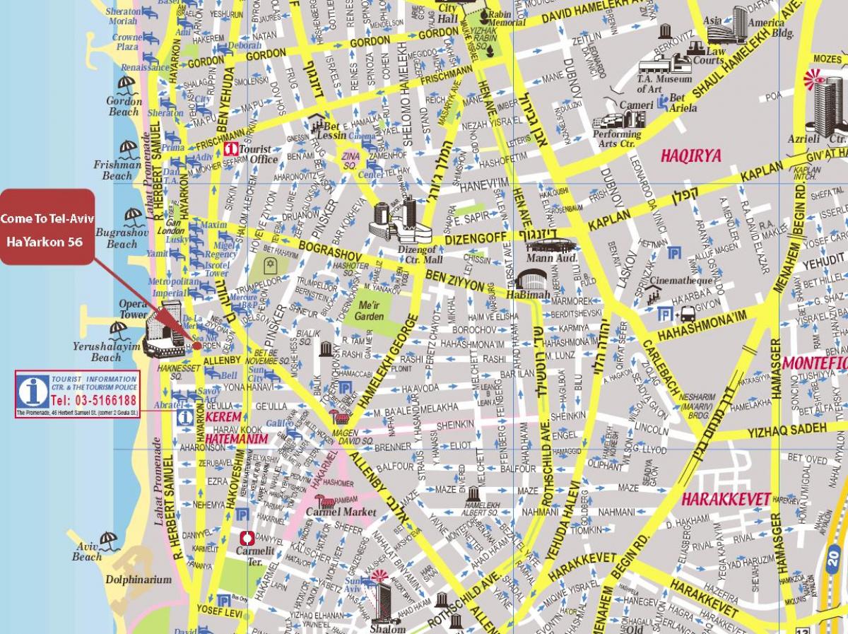 تل ابیب شہر کا نقشہ