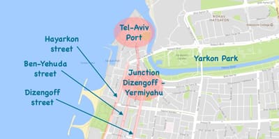 پارک hayarkon نقشہ