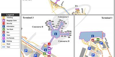 بین gurion ہوائی اڈے کے ٹرمینل 3 نقشہ